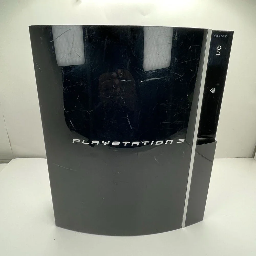 Black Sony PlayStation 3 CECHH01 Fat Blu-ray Wi‑Fi Console Only - Tested & Works